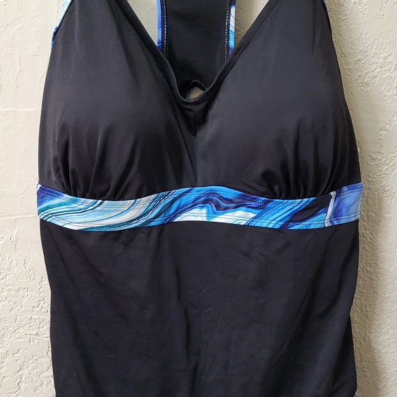 Other - Black and Blue Women's One Piece Swimsuit